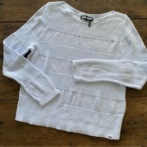 Dkny Blue Crew Neck Sweater lightweight Knit Size M